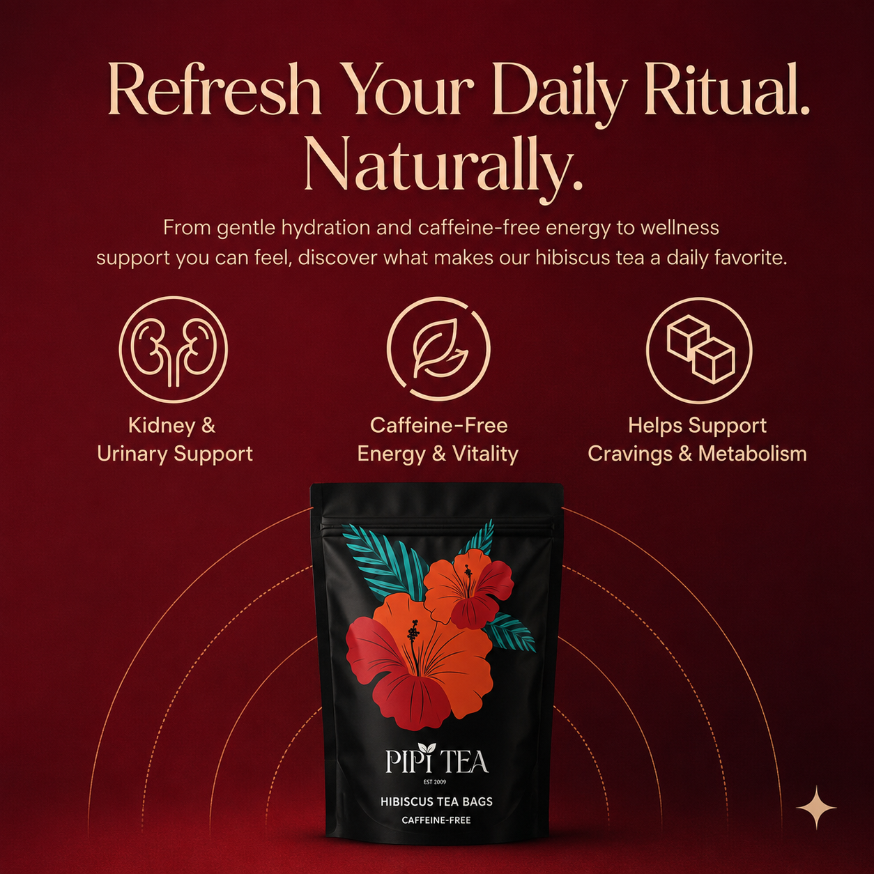 PiPi Tea Hibiscus — Lower Your Blood Pressure Naturally, Backed by 100+ Clinical Studies